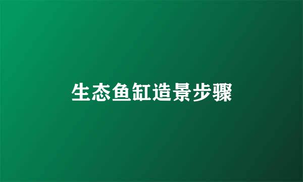 生态鱼缸造景步骤