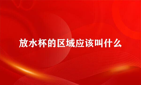放水杯的区域应该叫什么