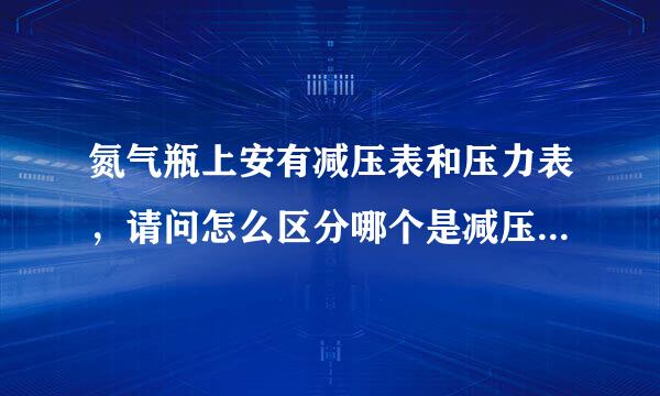 氮气瓶上安有减压表和压力表，请问怎么区分哪个是减压表哪个是压力表