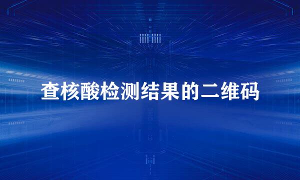 查核酸检测结果的二维码