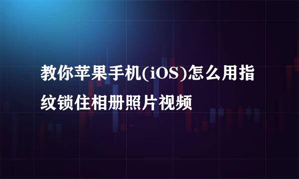 教你苹果手机(iOS)怎么用指纹锁住相册照片视频