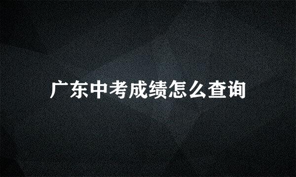 广东中考成绩怎么查询