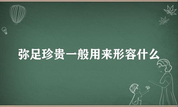 弥足珍贵一般用来形容什么