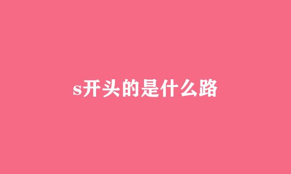 s开头的是什么路