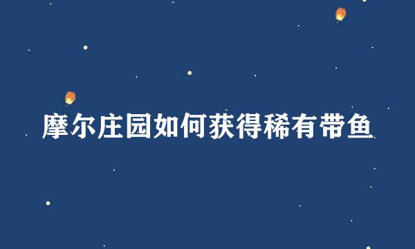 摩尔庄园如何获得稀有带鱼