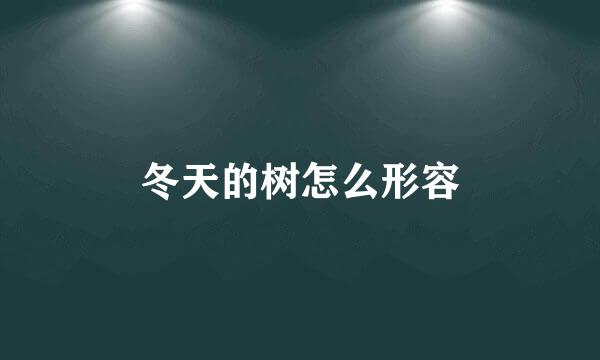 冬天的树怎么形容