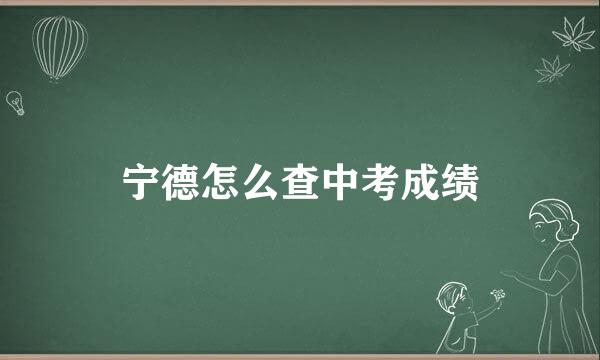 宁德怎么查中考成绩