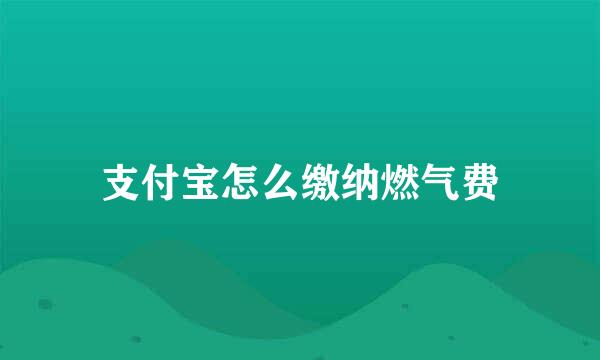 支付宝怎么缴纳燃气费