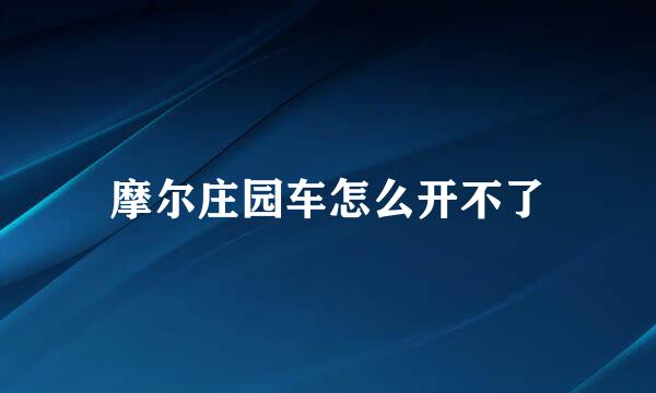 摩尔庄园车怎么开不了