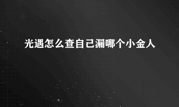 光遇怎么查自己漏哪个小金人