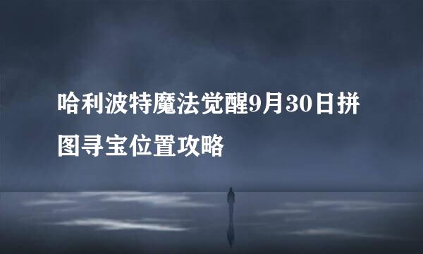哈利波特魔法觉醒9月30日拼图寻宝位置攻略