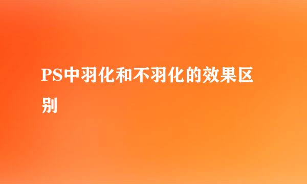 PS中羽化和不羽化的效果区别