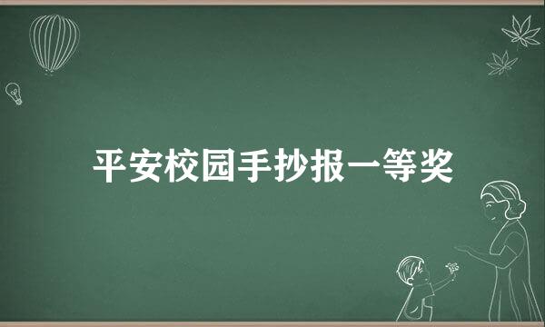 平安校园手抄报一等奖