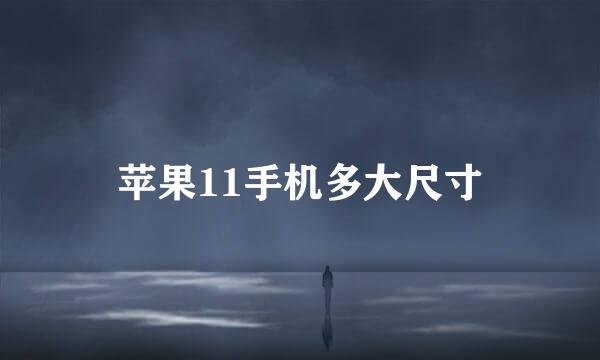 苹果11手机多大尺寸