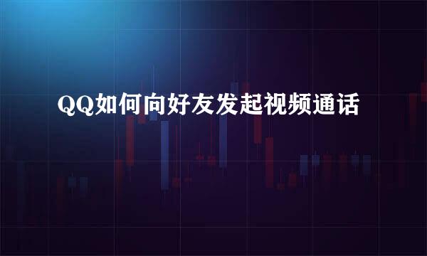 QQ如何向好友发起视频通话