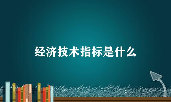 经济技术指标是什么