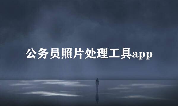 公务员照片处理工具app