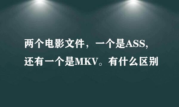 两个电影文件，一个是ASS,还有一个是MKV。有什么区别