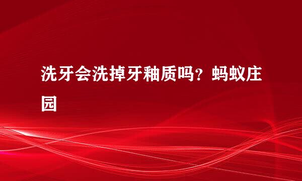 洗牙会洗掉牙釉质吗？蚂蚁庄园