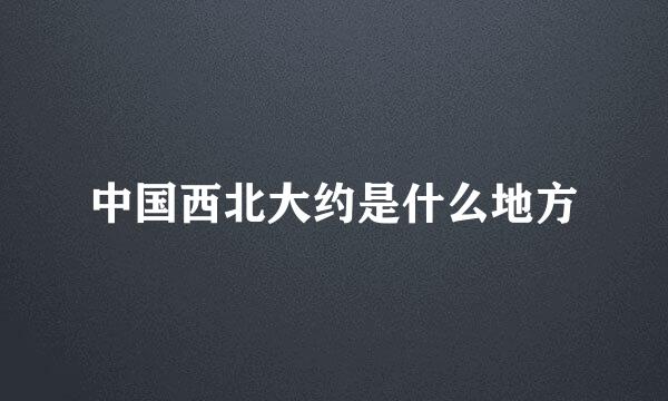 中国西北大约是什么地方