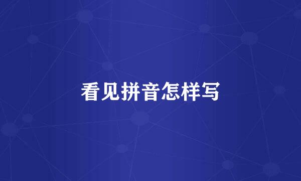 看见拼音怎样写