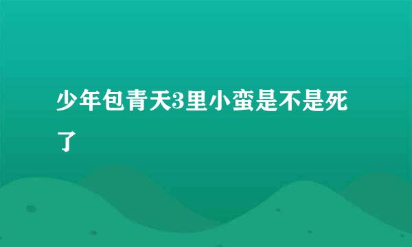 少年包青天3里小蛮是不是死了