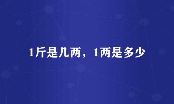 1斤是几两，1两是多少