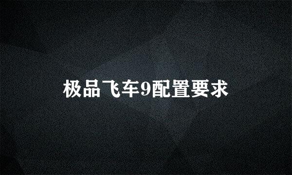 极品飞车9配置要求