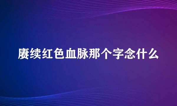 赓续红色血脉那个字念什么