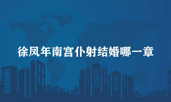 徐凤年南宫仆射结婚哪一章