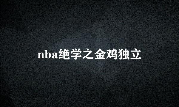 nba绝学之金鸡独立