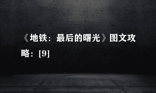 《地铁：最后的曙光》图文攻略：[9]