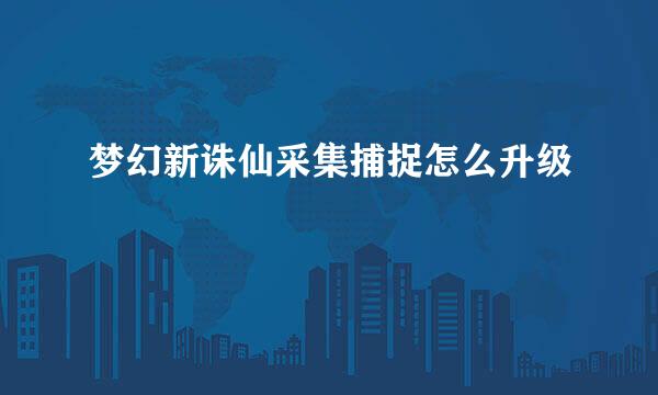 梦幻新诛仙采集捕捉怎么升级