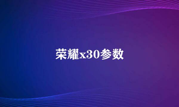 荣耀x30参数