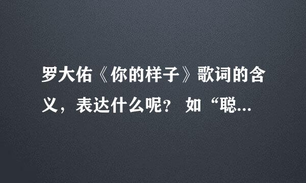 罗大佑《你的样子》歌词的含义，表达什么呢？ 如“聪明的孩子，提着易碎的灯笼”有什么典故吗
