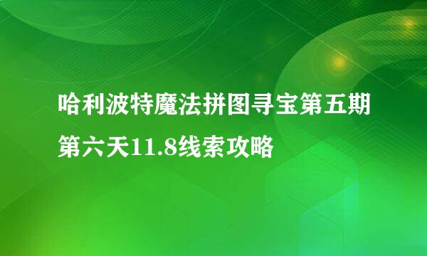 哈利波特魔法拼图寻宝第五期第六天11.8线索攻略