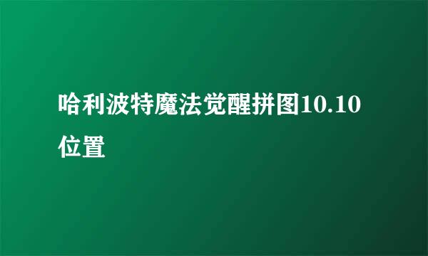 哈利波特魔法觉醒拼图10.10位置