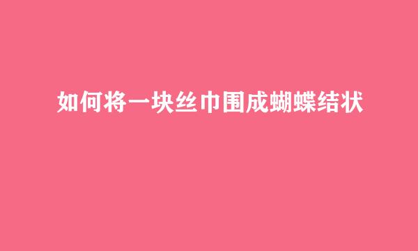 如何将一块丝巾围成蝴蝶结状