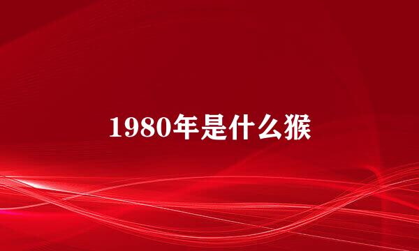 1980年是什么猴