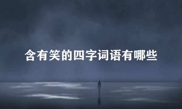含有笑的四字词语有哪些