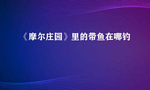 《摩尔庄园》里的带鱼在哪钓