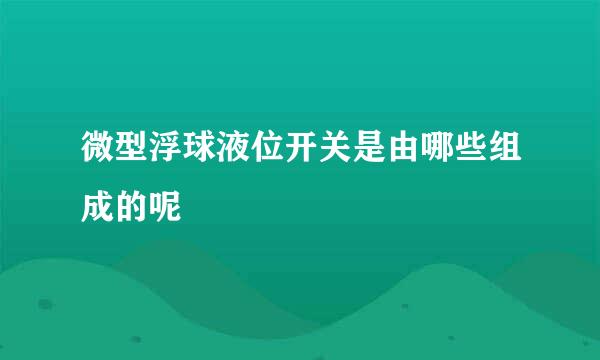 微型浮球液位开关是由哪些组成的呢