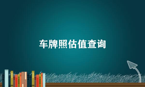 车牌照估值查询