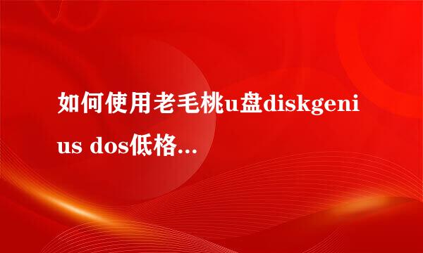 如何使用老毛桃u盘diskgenius dos低格进行杀毒