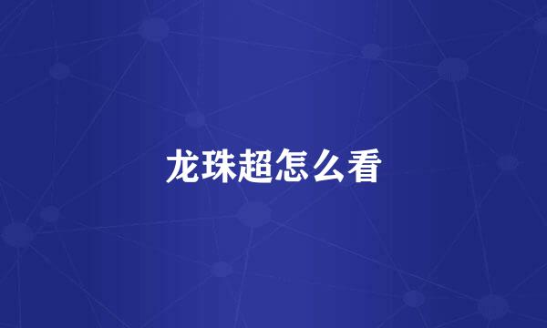 龙珠超怎么看