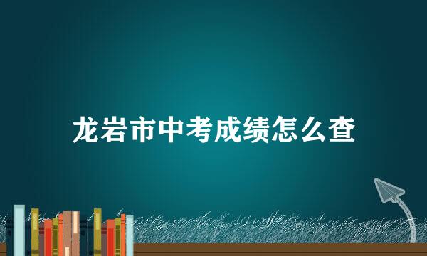 龙岩市中考成绩怎么查