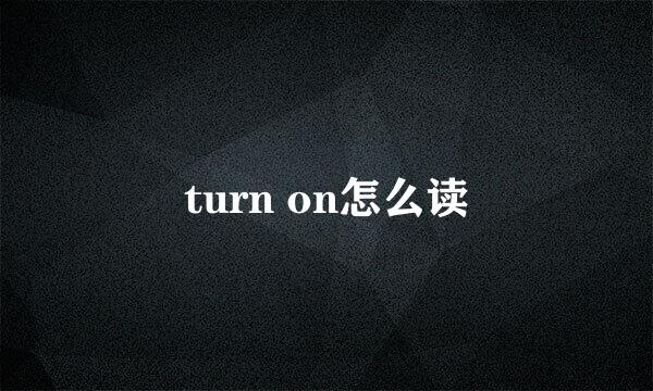 turn on怎么读