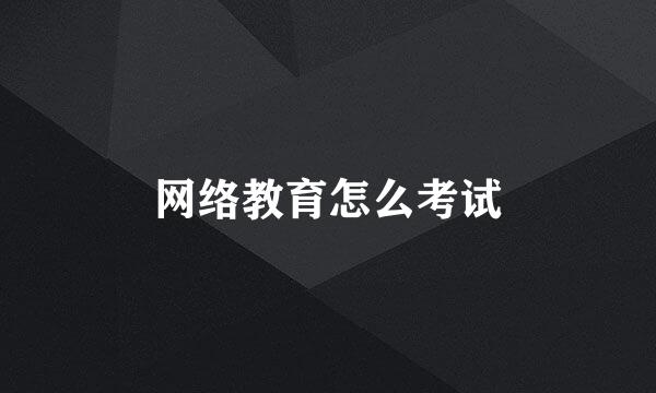 网络教育怎么考试