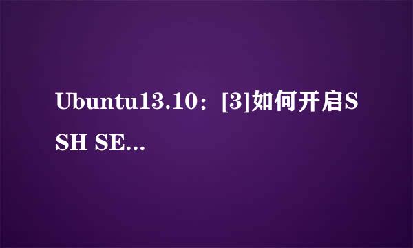 Ubuntu13.10：[3]如何开启SSH SERVER服务