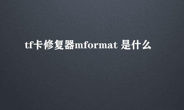 tf卡修复器mformat 是什么